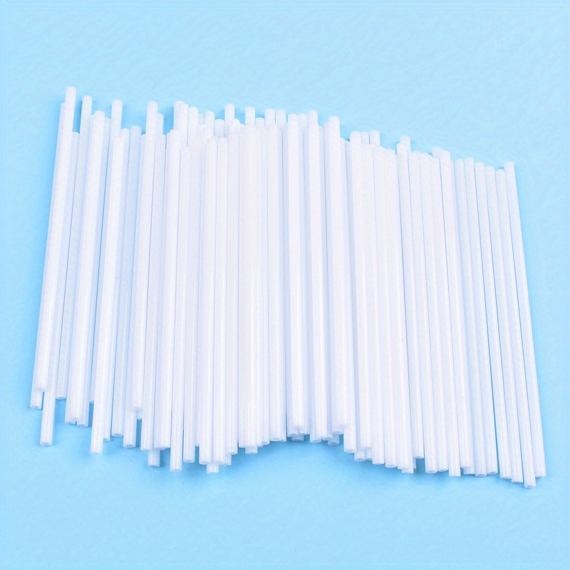 100 Sticks/pack, Hollow Plastic Tube Lollipop Plastic Stick Candy Stick  Cake Insert Card Accessories DIY Party Candy Stick