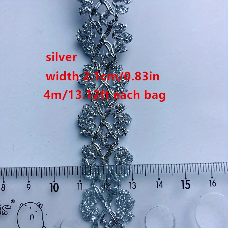 Crystal Rhinestone Beaded lace trim Diy craft clothing decorative