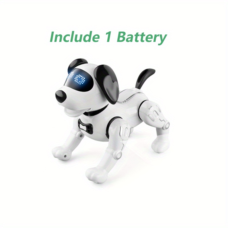Perro Robot que puede caminar y bailar con control de voz, seguro para  niños - Likrtyny libre de BPA