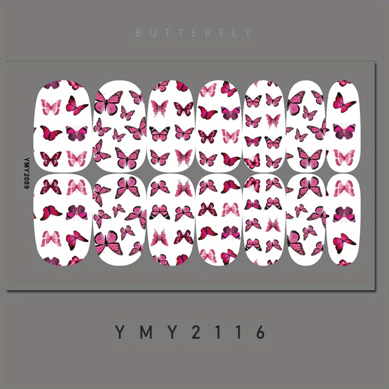 Butterfly Nail Polish Strips Long Lasting Nail Wraps for Easy Manicure