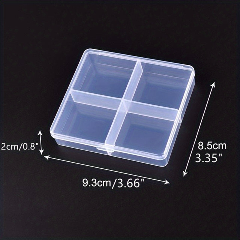 12 Pack Plastic Clear Storage Box Organizer Small Storage Case Containers  Toy Ring Jewelry Organizer Makeup Case Craft Container