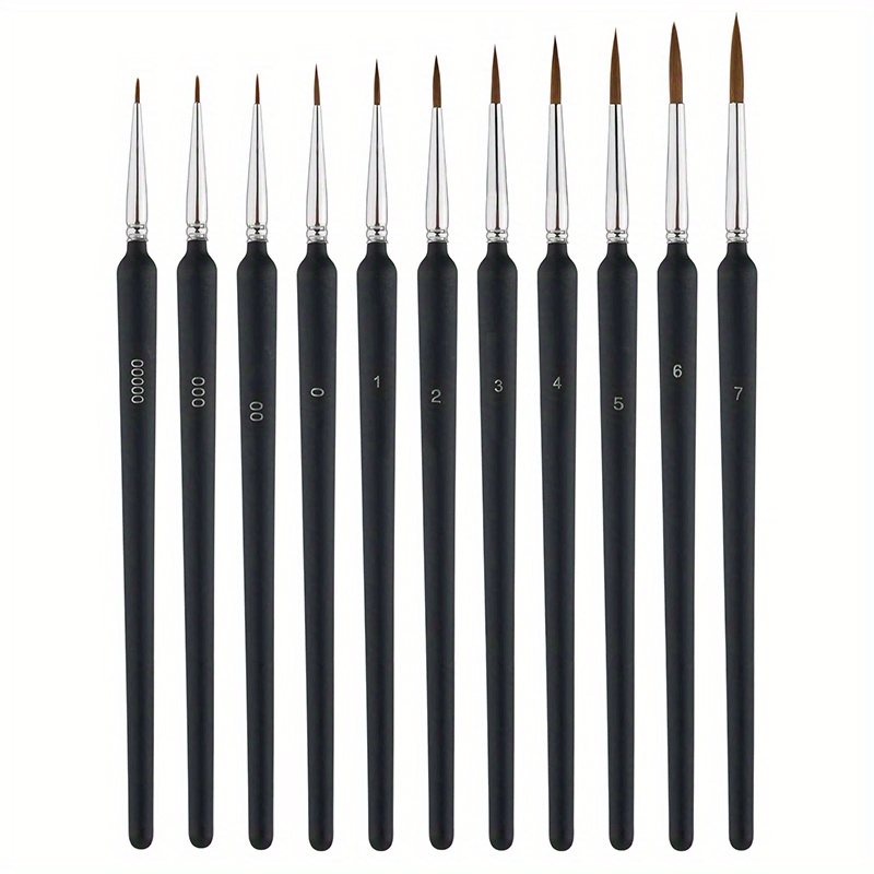 MangoPark 10pcs Miniature Paint Brushes - Detail Paint Brush Set, Fine Tip Paint Brush, Paint Brushes for Acrylic Painting, Model Paint Brushes for