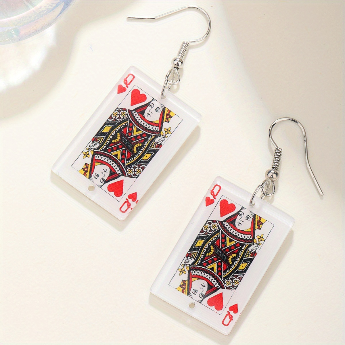 Creative Texas Poker Drop Earrings Playing Cards Hook Earrings For Women Jewelry Gift