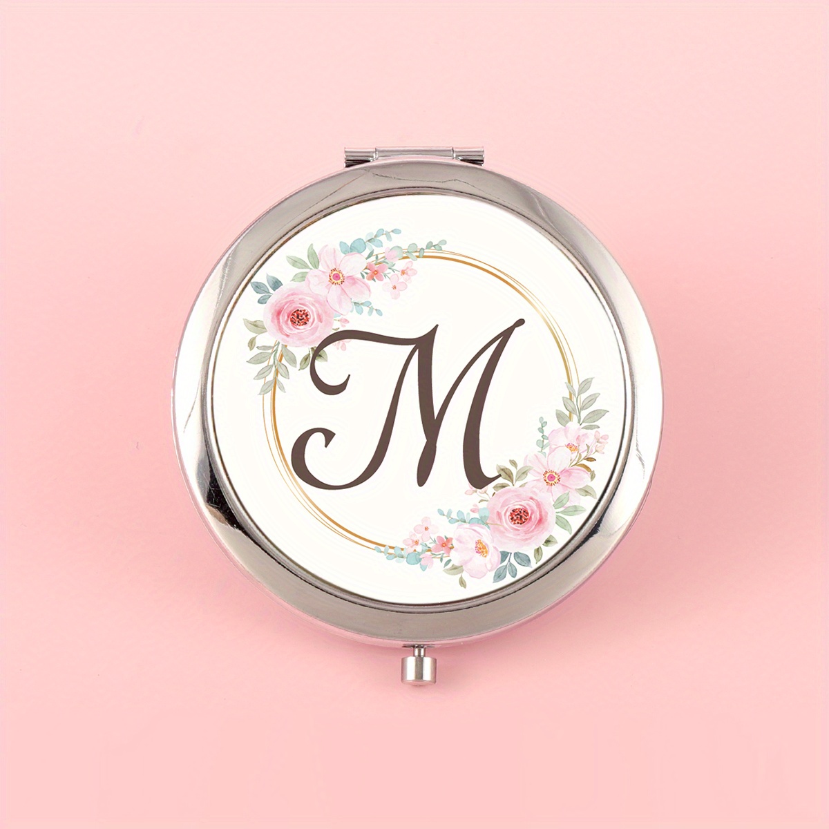 Personalised Rose Gold Compact Mirror Bridesmaid Gift Maid of 