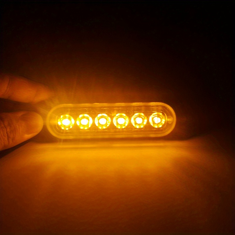 1pc Voiture Led Lumière Stroboscopique 6led 12 24v Super - Temu Canada