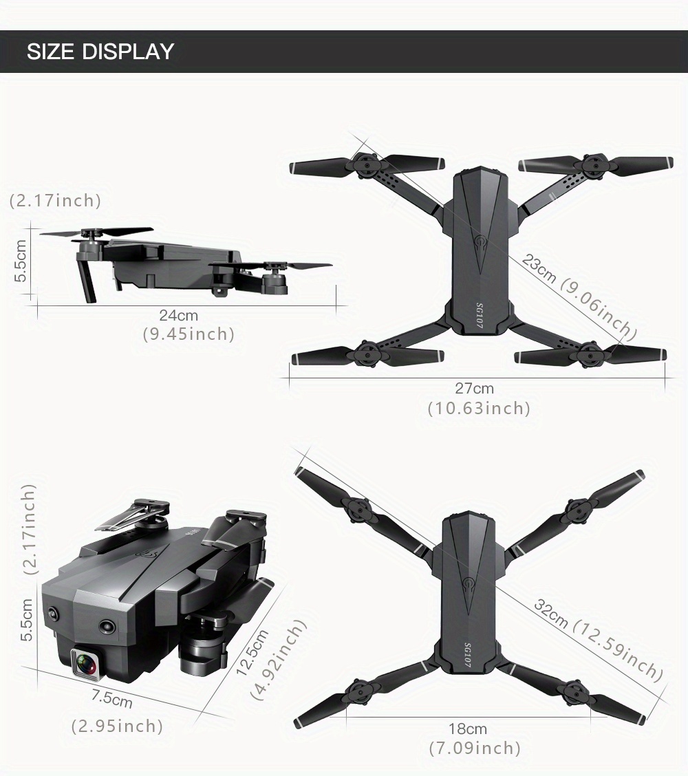 high definition camera drone with stable altitude hold gesture taking photos and videos easy control smart follow smooth surrounding flight long battery life details 10