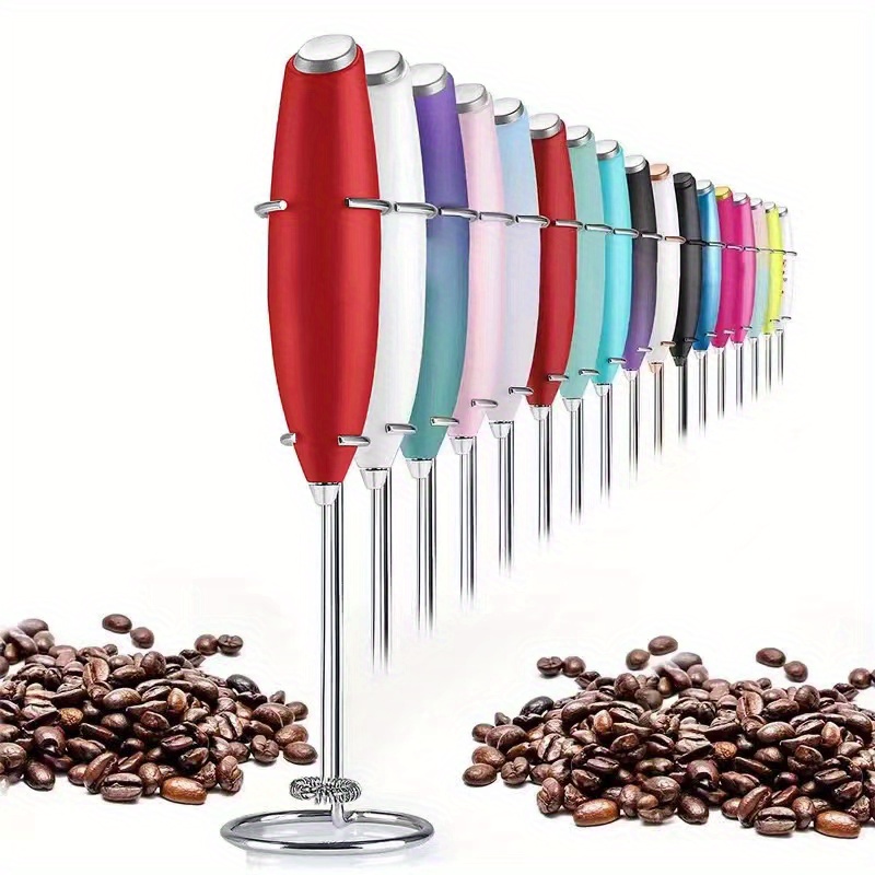 Double Whisk Milk Frother Handheld, Upgrade Motor, High Powered Drink Mixer  for Coffee, Foam Maker for Matcha and More