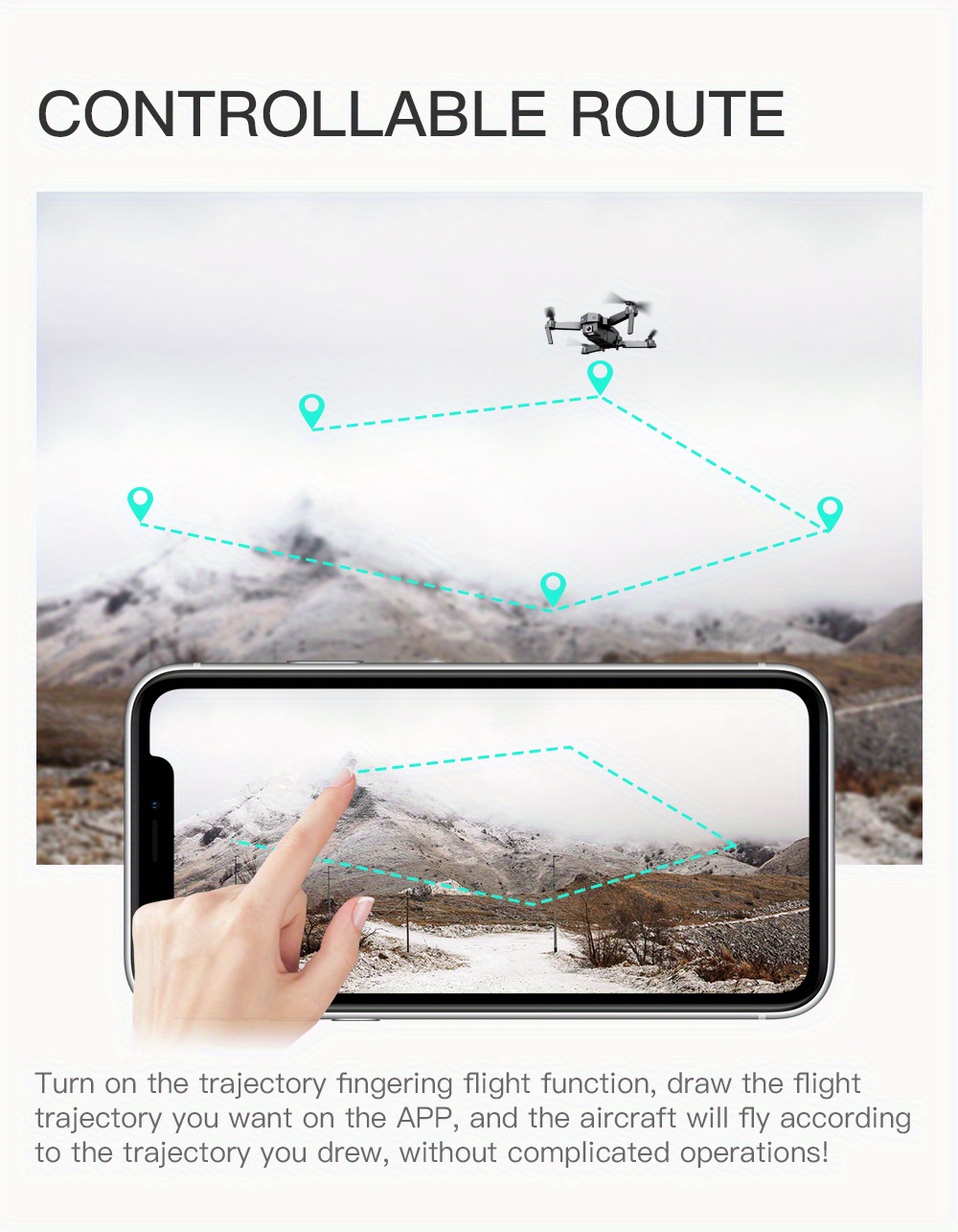 high definition camera drone with stable altitude hold gesture taking photos and videos easy control smart follow smooth surrounding flight long battery life details 8