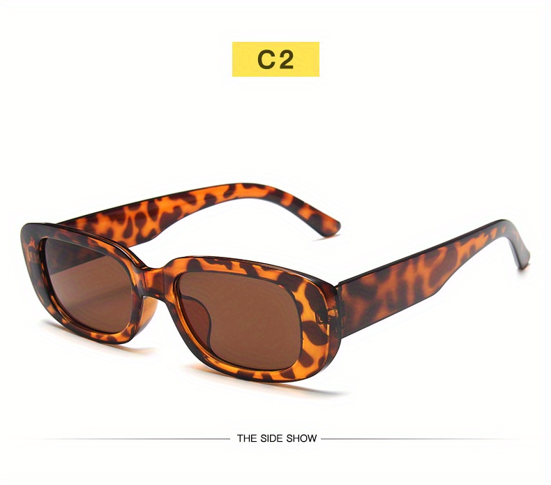 Candy Color Transparent Sunglasses Rectangle Stylish Y2k Sun - Temu