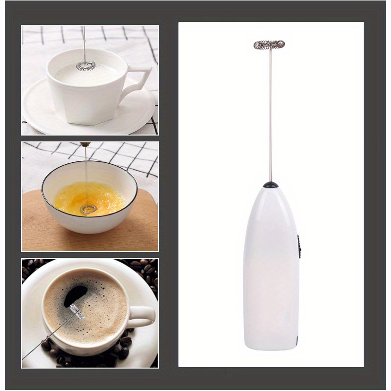 1pc Milk Creamer Handheld Battery Operated Electric Frother For Coffee, Hot  Chocolate, Durable Stainless Steel Whiskey Mini Drink Mixer