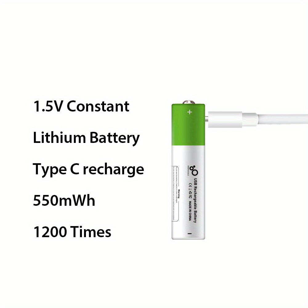 Lithium-ion Rechargeable Batteries 750mwh, With 2 In1 Type C Port Cable ...