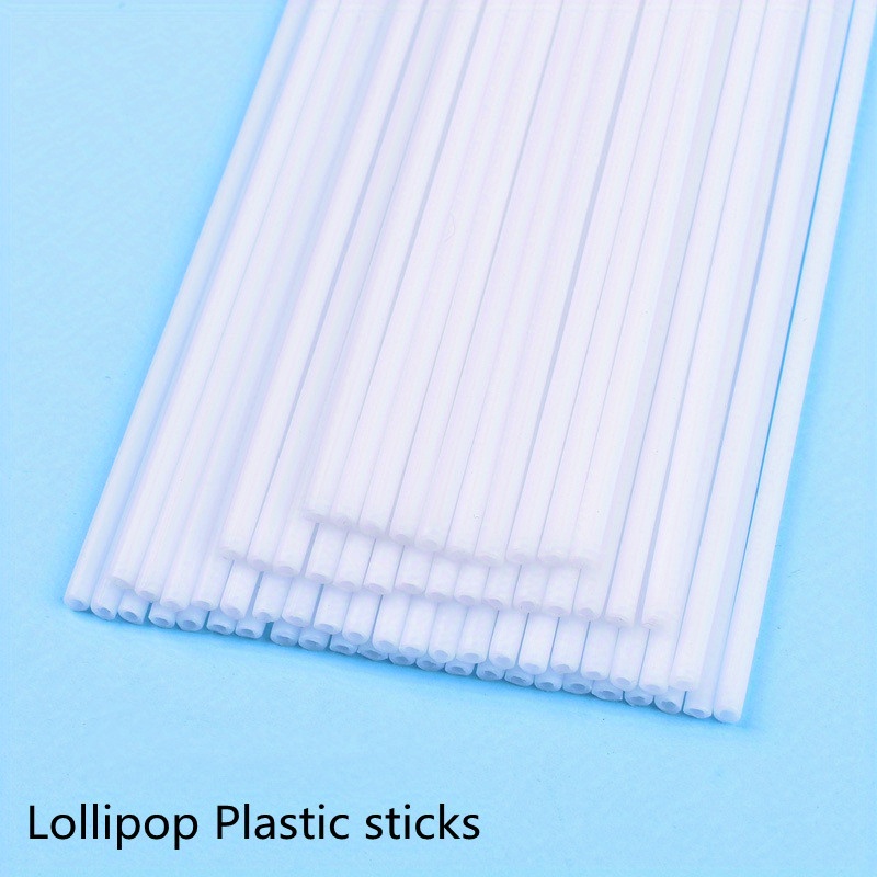100 Sticks, Hollow Plastic Tube Lollipop Plastic Stick Candy Stick Cake