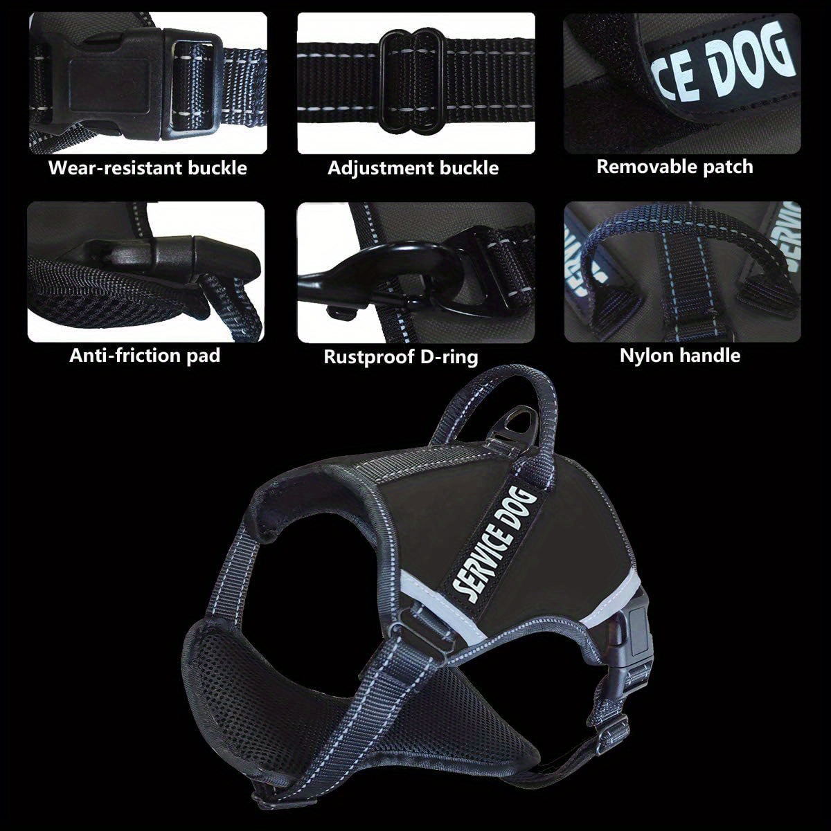 Comfortable No pull Dog Harness Handle Service Outdoor Temu