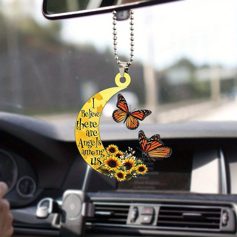 Accesorios Espejo Retrovisor Coche, Diseño Mariposa Púrpura, Amante Luna,  Decoraciones Navideñas, Adornos Colgantes, Regalos, Encuentre Increíbles  Ofertas Ahora