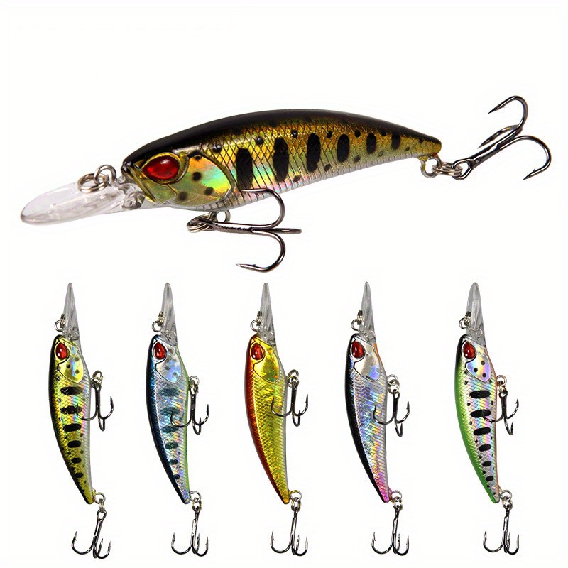 1pc Floating Minnow Fishing Lure Artificial Bionic Swim Bait - Temu ...