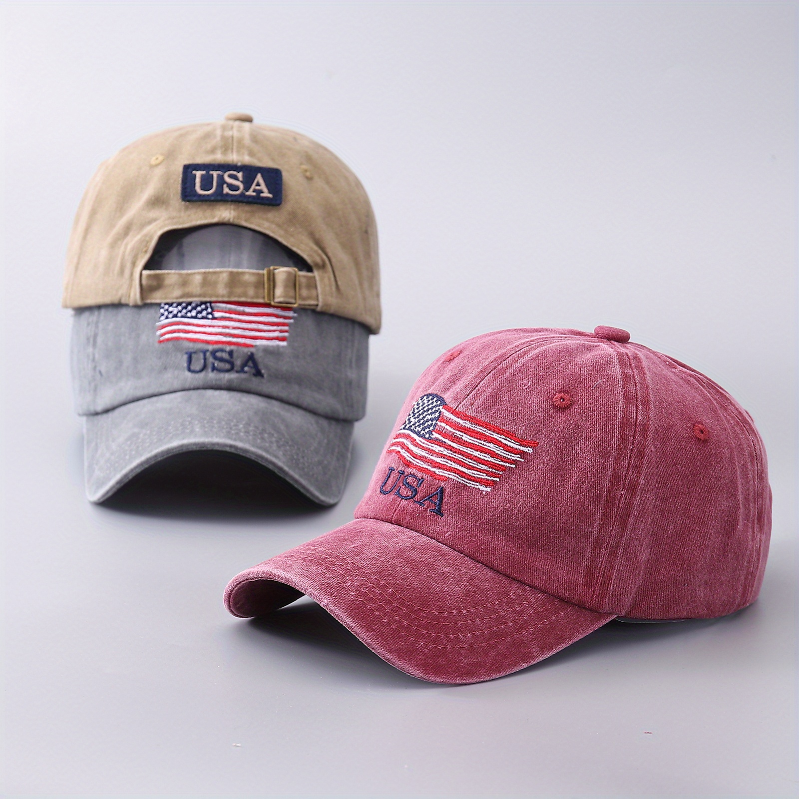 Trendy Baseball With Flag Of The United States Pattern For Men Shop