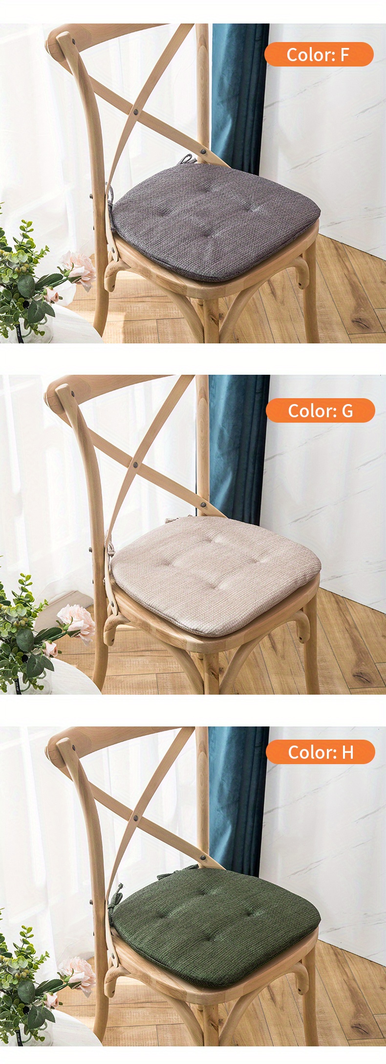 1 coussin de chaise de salle à manger option multicolore - Temu France