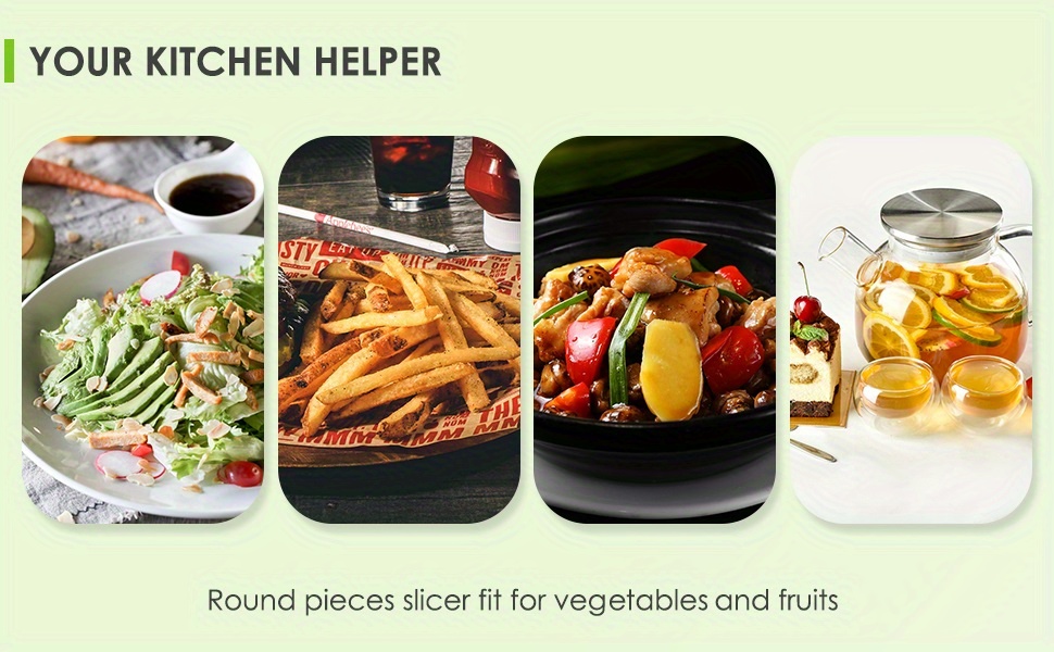 Vegetable Mandoline Slicer, 3 in 1 Round Veggie Chopper Fruit Cutter C —  CHIMIYA