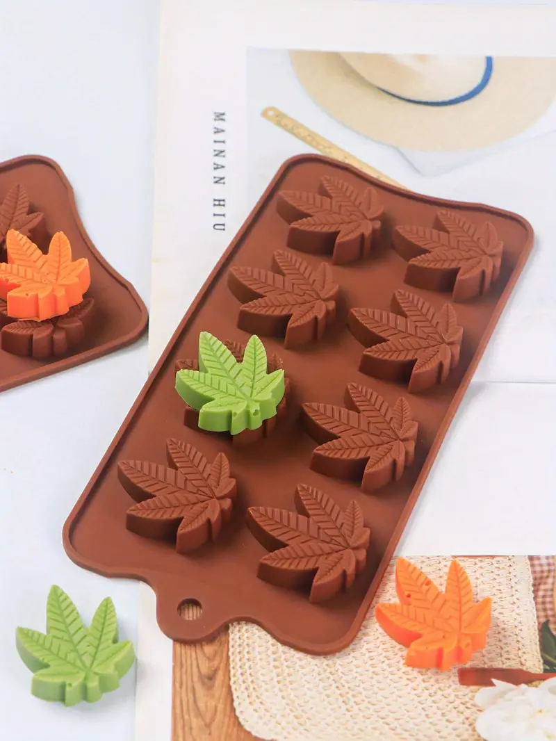 Baking Silicone Mold Maple Leaf Chocolate Mold Trays Food - Temu
