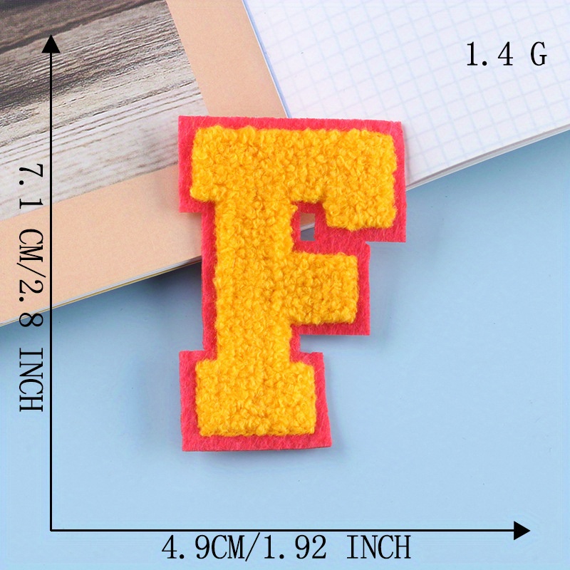 Colorful Chenille Letters Az Ironon Patch, Letters Patch, Words Patch