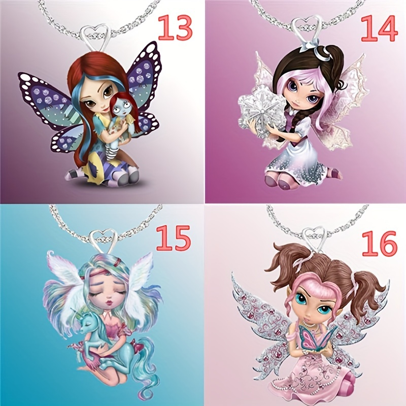 

Fashionable Cute Fairy Princess Pendant Girls Necklace, Best Gift For Daughter