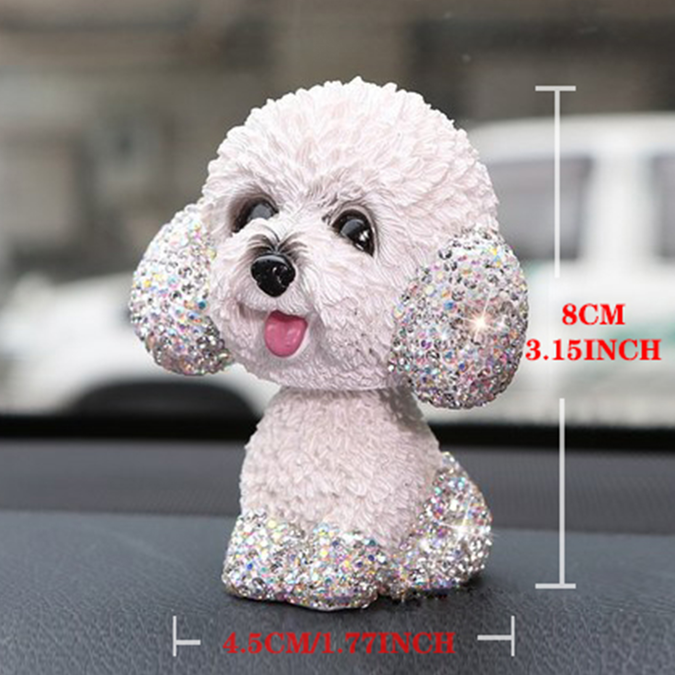 Puppy Lovers Car Rear View Mirror Accessories Car Ornament Hanging Charm  Interior Rearview Pendant Decor