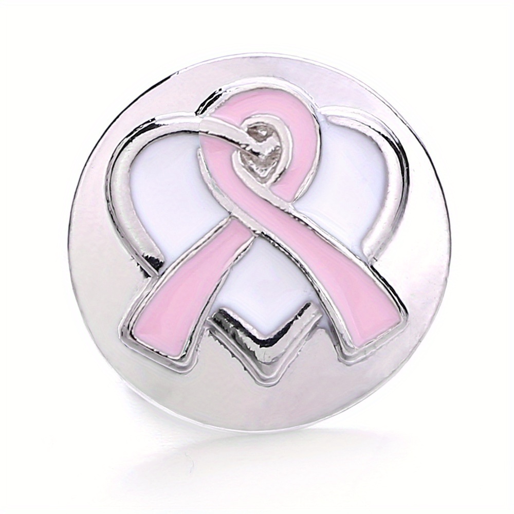 1pc Ribbon Round Button 18mm Drill Buckle Bangle DIY Accessories
