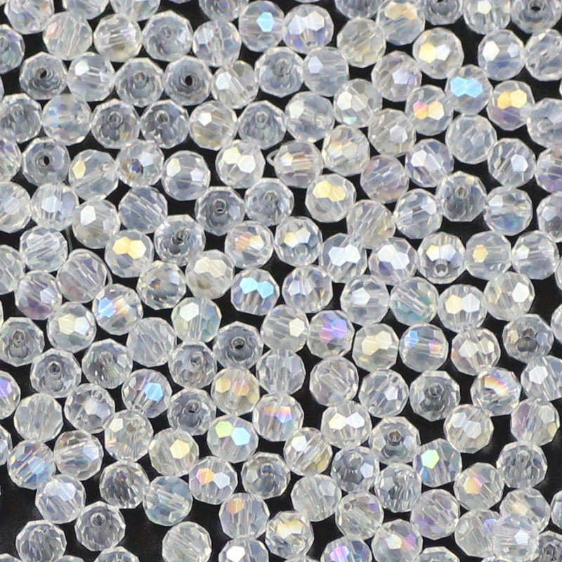 Round Loose Beads Crystal Faceted Ab Color Glass Crystal - Temu