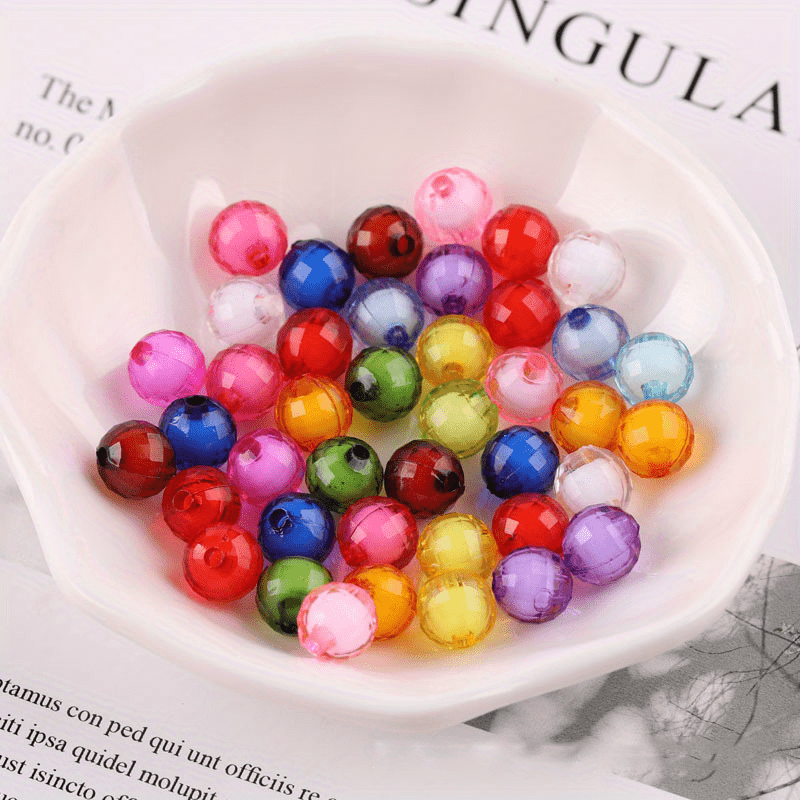 DIY Acrylic Solid Beads for Jewelry Making, Square Beads