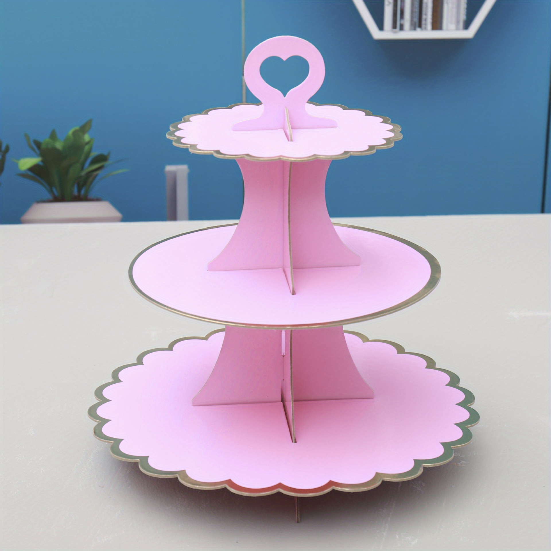 3-Layer Cupcake Stand Disposable Cake Shelf Display Rack