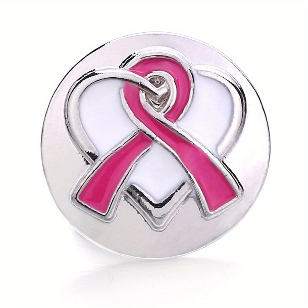 1pc Ribbon Round Button 18mm Drill Buckle Bangle DIY Accessories