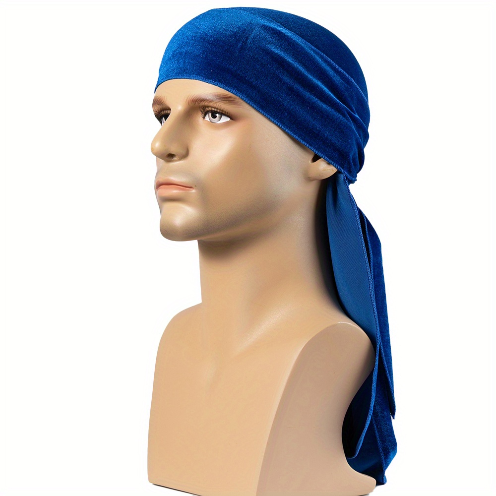 Velvet Durags For Men Long Tail Doo Rag Velvet Men Du Rag Bandana Durag ...