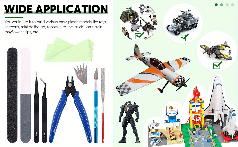 Keadic 9Pcs Gundam Model Tools Kit Hobby Building Tools Craft Set for Basic  Model Building, Repairing and Fixing 