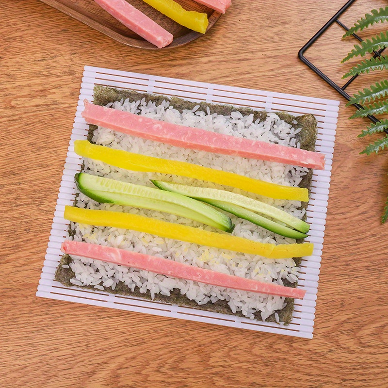 1pc Sushi Rolling Mat Square Sushi Maker Plastic Sushi Roller Mat Creative Sushi  Roller Mat Diy Sushi Maker Multifunctional Cooking Tool Kitchen Supplies  Kitchen Tools - Home & Kitchen - Temu