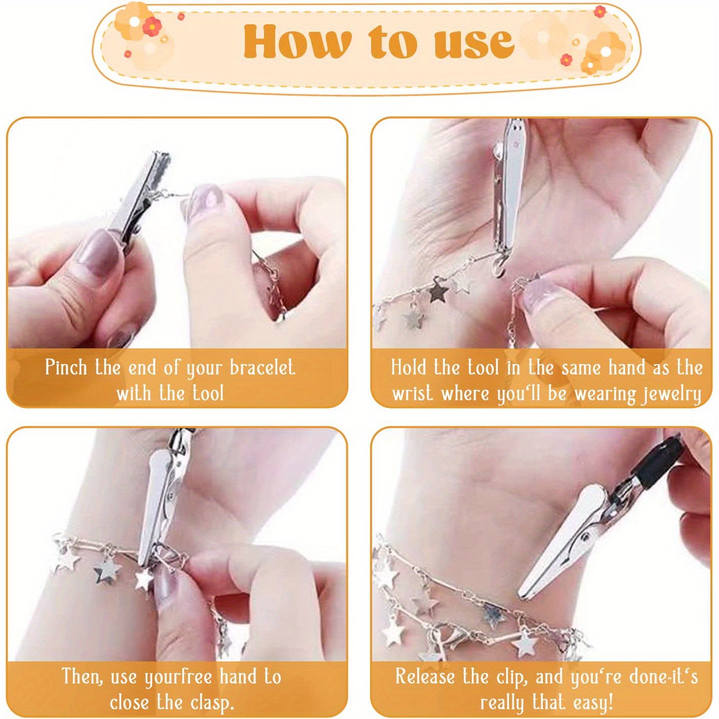 1Pc Bracelet Helper Tool Roach Clips For Joints Jewelry Making