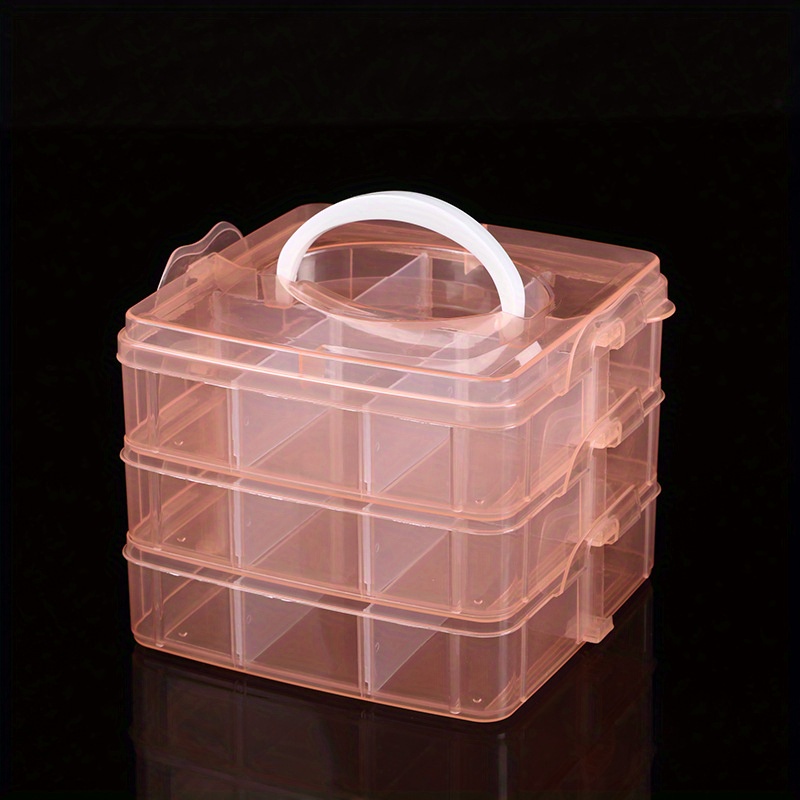 Transparent Plastic Organizer Box Jewelry Clothes Toys Storage Boxes  Multipurpose Hand-held with Cover Household Storage