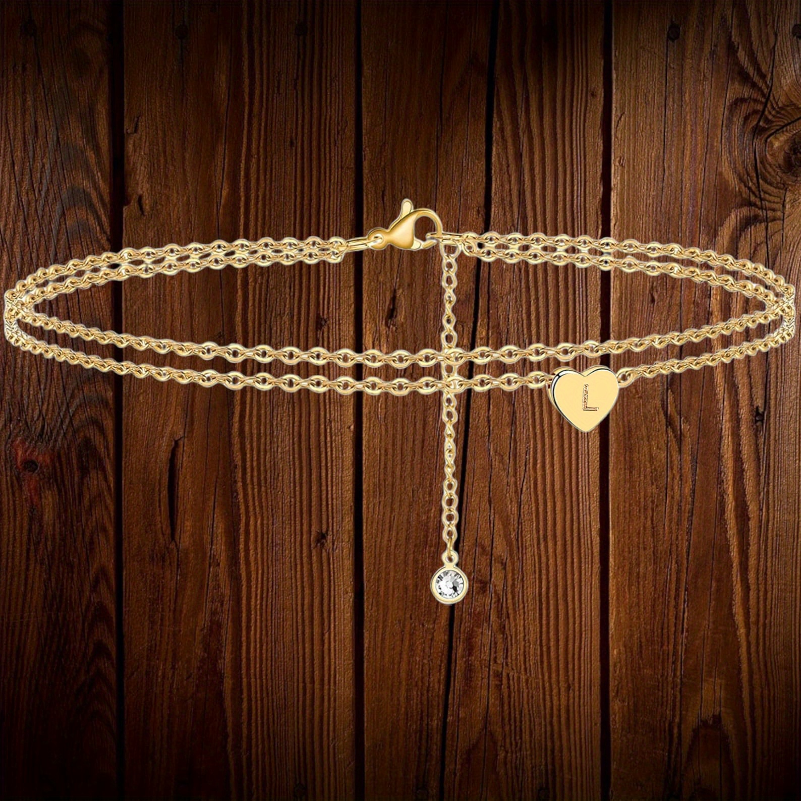 Letter L Bracelet in 14k Gold