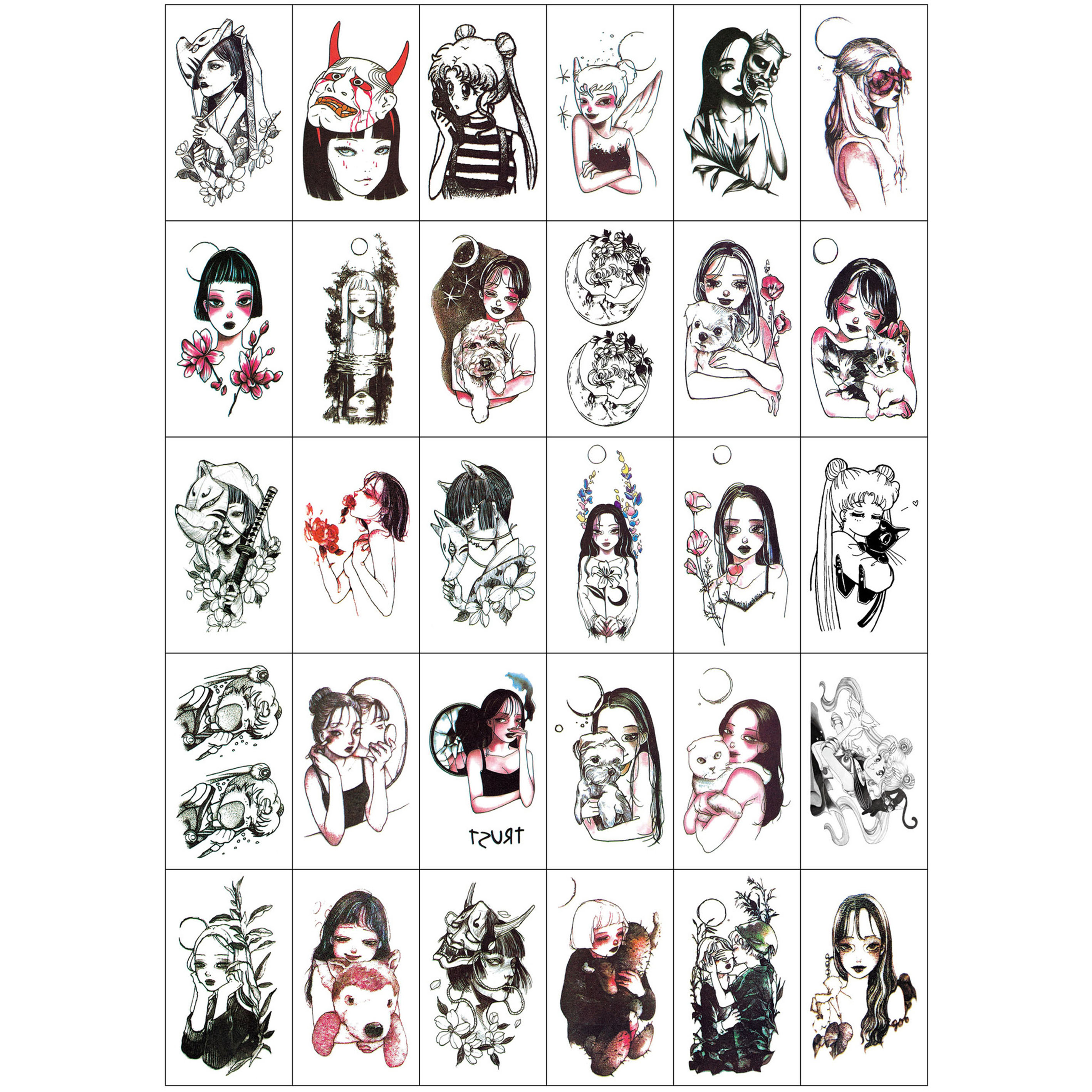 My Fav anime/manga tattoo flash sheet, me, marker and India ink. : r/fanart