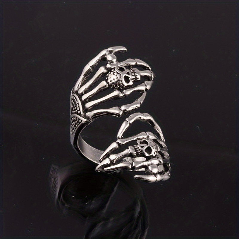 Vintage Skull Claw Ring Adjustable Opening Ring Anniversary Temu