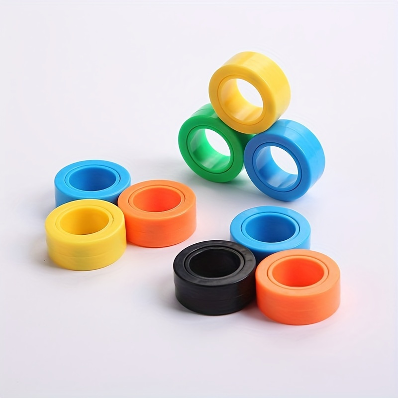 6Pcs Magnetic Rings Fidget Toys for Teens, Adults&Kids|Fidget Pack Under 10  Dollars|ADHD Fidget Toy Pack for Anxiety Relief,Coolest Gifts for Teen