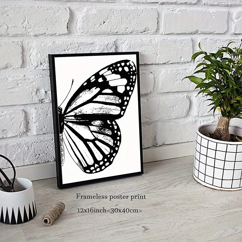 Abstract Butterfly Canvas Paintings Posters and Print Wall Art-Unframe –  Dablew11