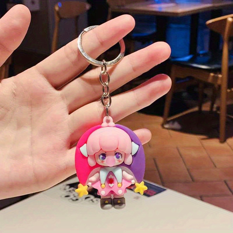 Kawaii Smiski Series Anime Luminous Figure Keychain Japan Creative Car  Hangdbag Pendant Life Decoration Ornament Surprise Gifts