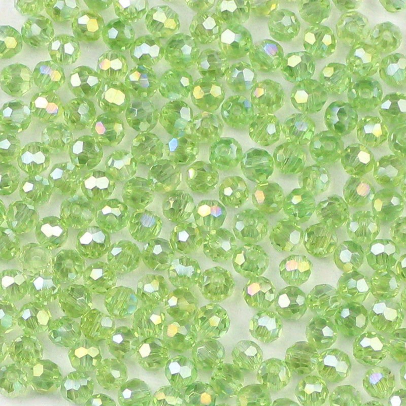 200pcs 4mm Green Color Round Glass beads For Jewelry Making DIY