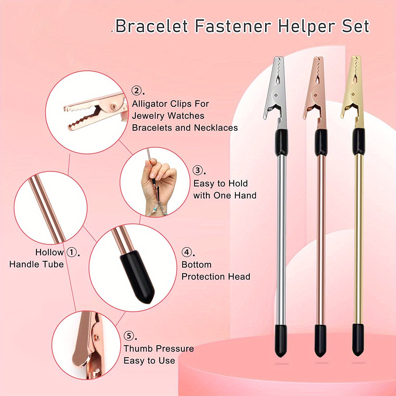 1pc Bracelet Helper Tool Roach Clips For Joints Jewelry Making Tools  Jewelry Repair Kit Bracelet Extender Tool Pliers For Jewelry Making Bracelet  Maker Fastening And Hooking Equipment