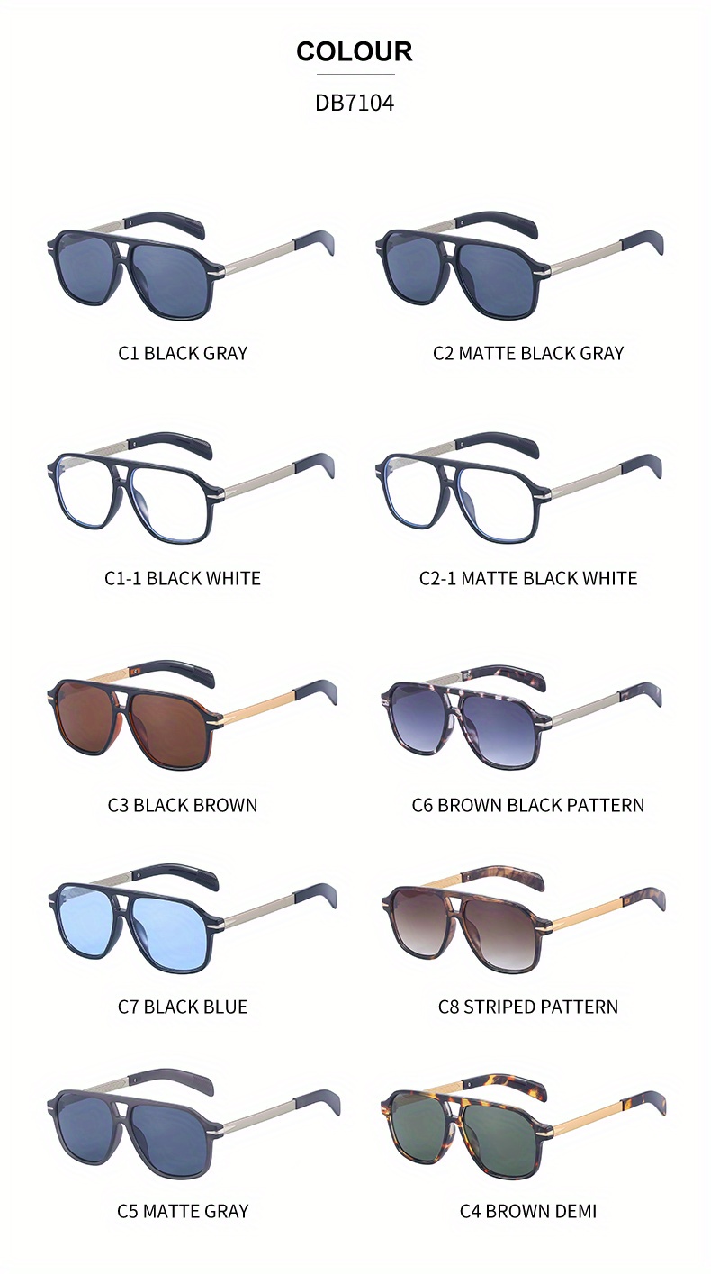 Retro Trendy Double Beam Sunglasses With Large Frame For Men Driving Mens Sunglasses High