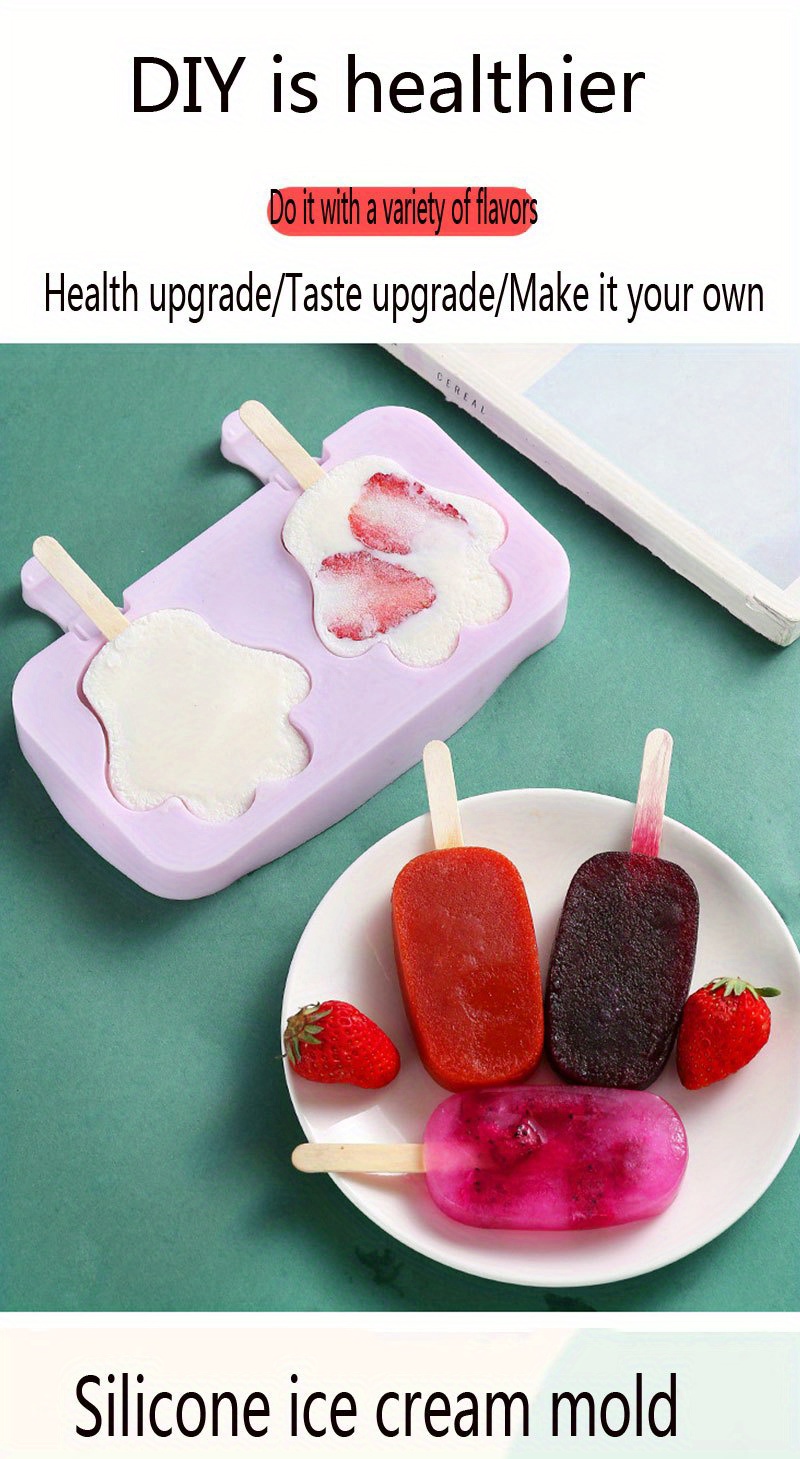 Silicone Ice Cream Mold 4 Small Size Mini Ice Cream Popsicle - Temu