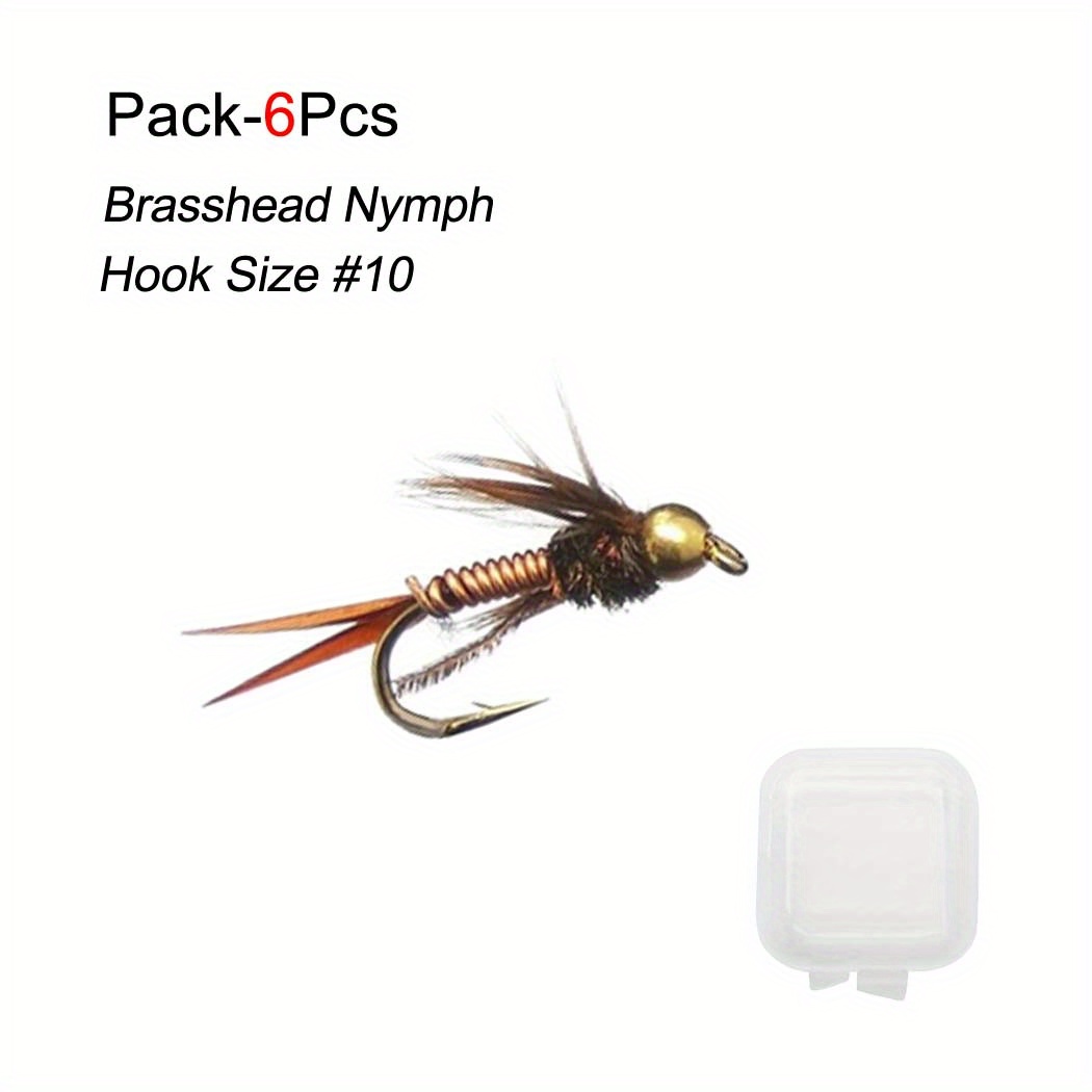 Fast Sinking Nymph Scud Flies Brass Copper Bead Head Fly - Temu