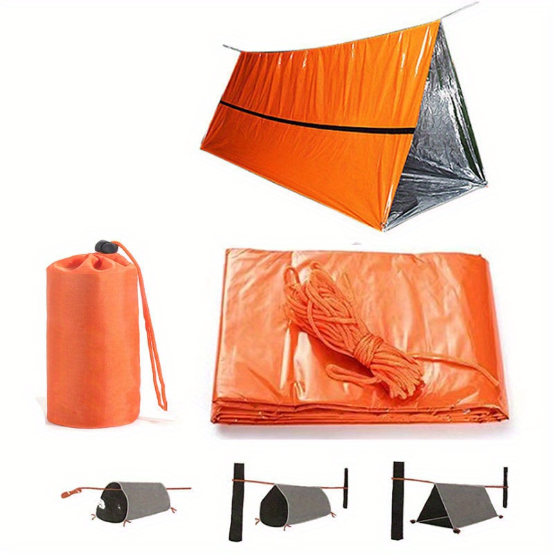 Outdoor Waterproof Emergency Tube Tent Shelter Survival Tent For Two ...