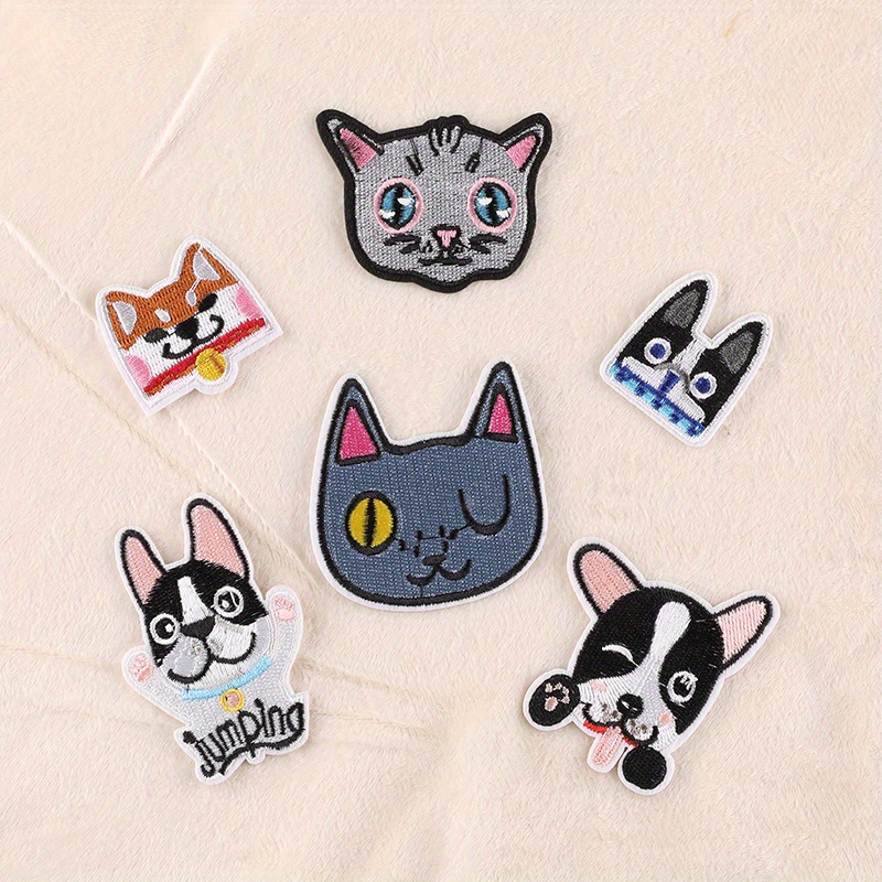 Cute Cartoon Cat Embroidery Patch For Clothes Backpacks And - Temu