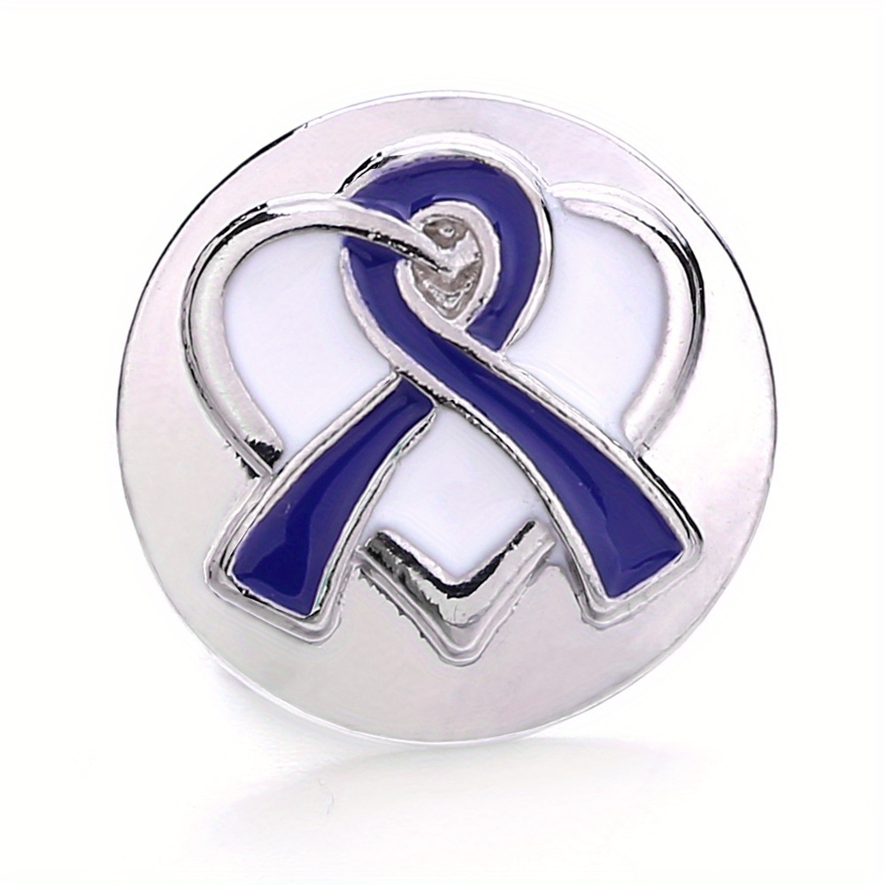 1pc Ribbon Round Button 18mm Drill Buckle Bangle DIY Accessories